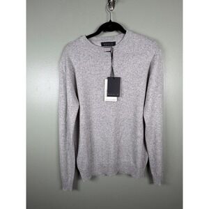 Maglificio Bartolini Mens M Gray Cashmere Blend Crewneck Sweater Italy